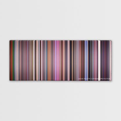 The Manchurian Candidate color palette canvas print: thousands of thin vertical stripes of color