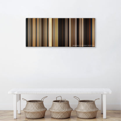 Safe Haven color palette canvas above a white bench with three woven baskets