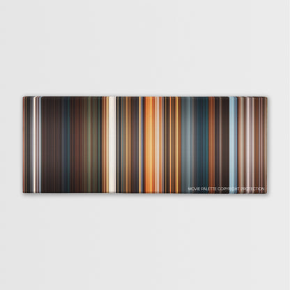 A Christmas Carol color palette canvas print: thousands of thin vertical stripes of color