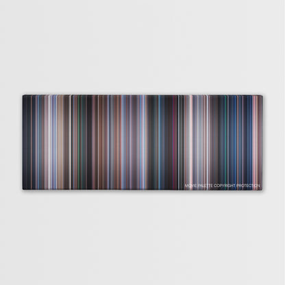 Eraser color palette canvas print: thousands of thin vertical stripes of color