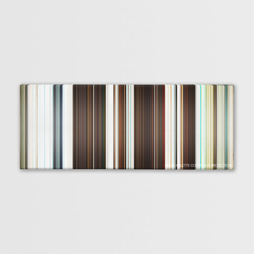 Triangle color palette canvas print: thousands of thin vertical stripes of color