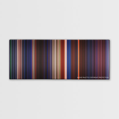 Mortal Kombat color palette canvas print: thousands of thin vertical stripes of color