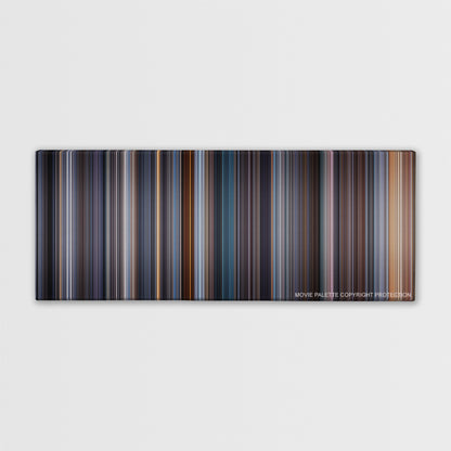 Equilibrium color palette canvas print: thousands of thin vertical stripes of color