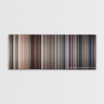 Paul Blart: Mall Cop color palette canvas print: thousands of thin vertical stripes of color