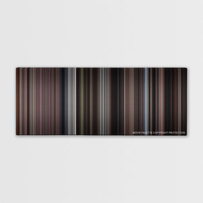 The Deer Hunter color palette canvas print: thousands of thin vertical stripes of color