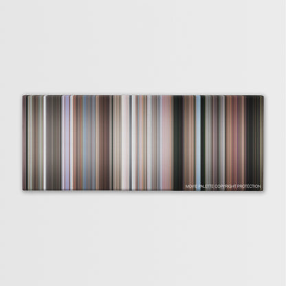 To Catch a Thief color palette canvas print: thousands of thin vertical stripes of color