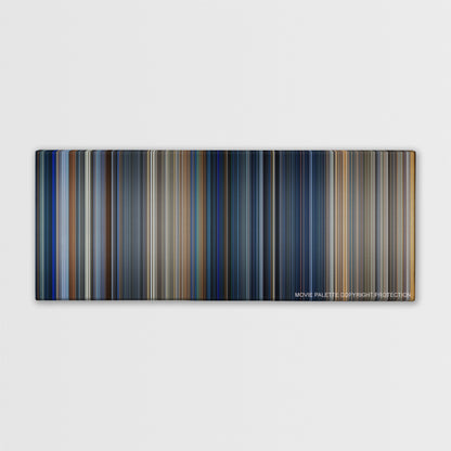 The Rock color palette canvas print: thousands of thin vertical stripes of color