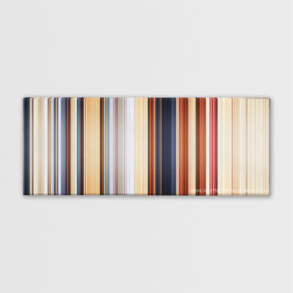 Baahubali: The Beginning color palette canvas print: thousands of thin vertical stripes of color