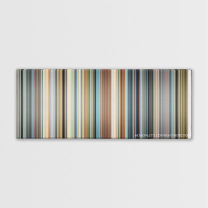 The Diving Bell and the Butterfly color palette canvas print: thousands of thin vertical stripes of color