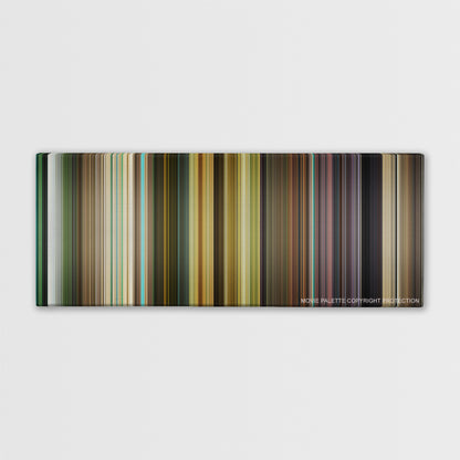 The Hangover Part III color palette canvas print: thousands of thin vertical stripes of color