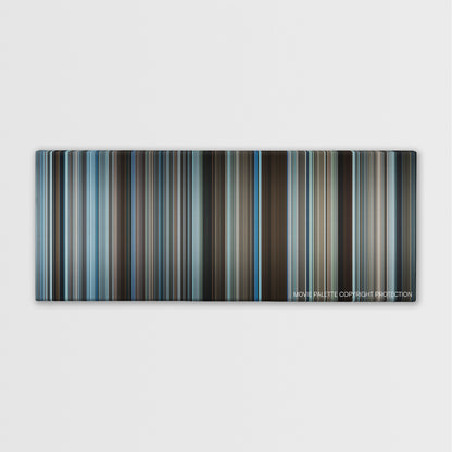 The Foreigner color palette canvas print: thousands of thin vertical stripes of color