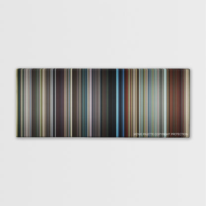 Stoker color palette canvas print: thousands of thin vertical stripes of color