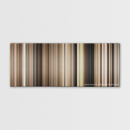 Bonnie and Clyde color palette canvas print: thousands of thin vertical stripes of color