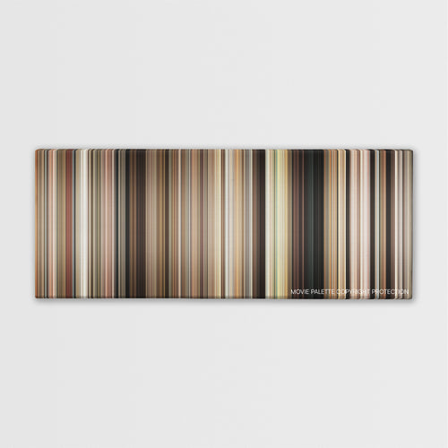 Bonnie and Clyde color palette canvas print: thousands of thin vertical stripes of color