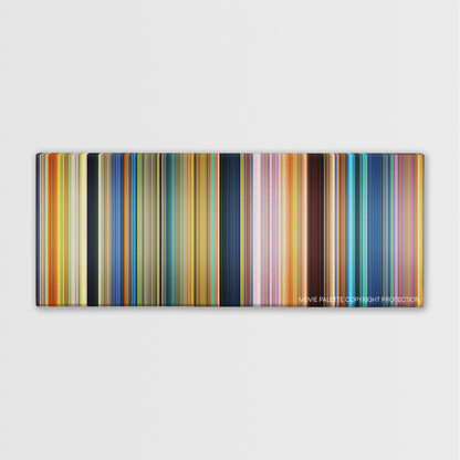 The Good Dinosaur color palette canvas print: thousands of thin vertical stripes of color
