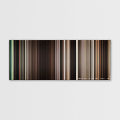 The Book of Eli color palette canvas print: thousands of thin vertical stripes of color