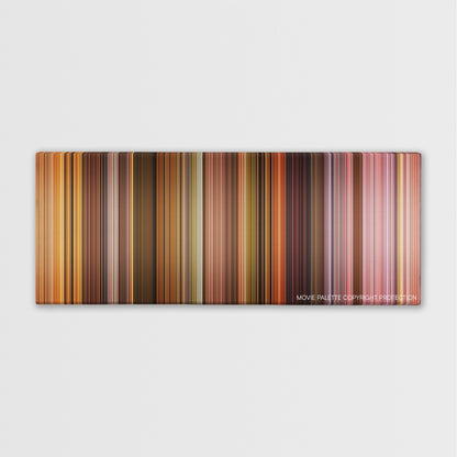 Dancer in the Dark color palette canvas print: thousands of thin vertical stripes of color
