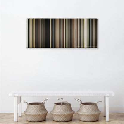 The Master color palette canvas above a white bench with three woven baskets