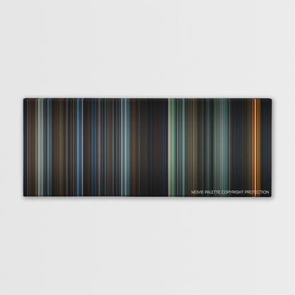 The Wolfman color palette canvas print: thousands of thin vertical stripes of color
