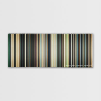 Mirrors color palette canvas print: thousands of thin vertical stripes of color