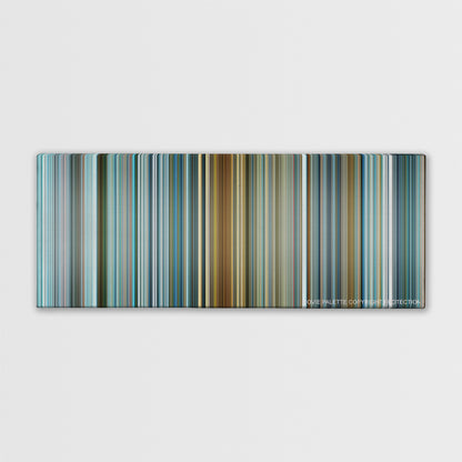 The Island color palette canvas print: thousands of thin vertical stripes of color