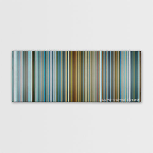 The Island color palette canvas print: thousands of thin vertical stripes of color