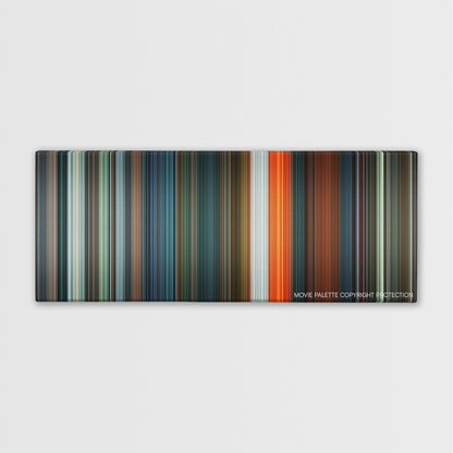 Saw VI color palette canvas print: thousands of thin vertical stripes of color