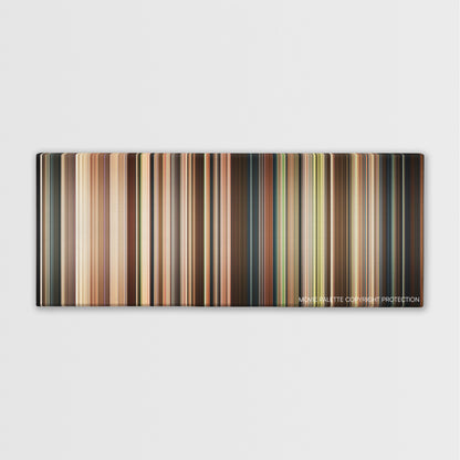 Marie Antoinette color palette canvas print: thousands of thin vertical stripes of color