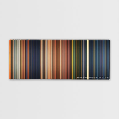 Monster House color palette canvas print: thousands of thin vertical stripes of color