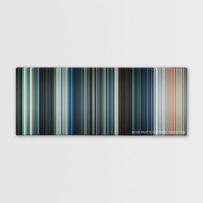 Power Rangers color palette canvas print: thousands of thin vertical stripes of color