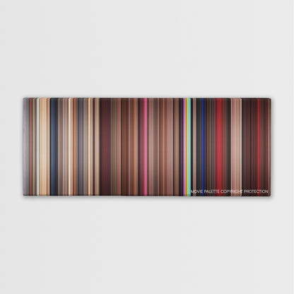 Tenacious D in the Pick of Destiny color palette canvas print: thousands of thin vertical stripes of color