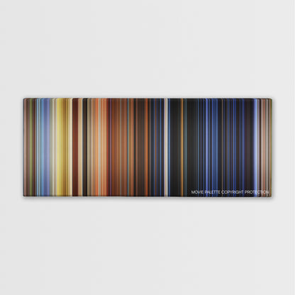 101 Dalmatians color palette canvas print: thousands of thin vertical stripes of color