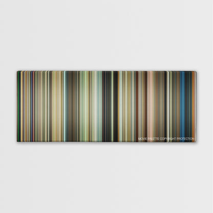 The Lucky One color palette canvas print: thousands of thin vertical stripes of color