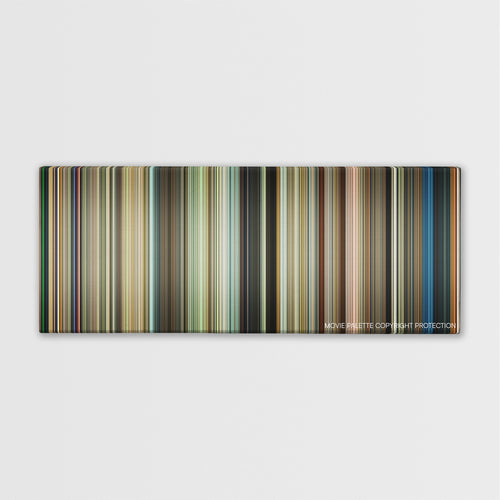 The Lucky One color palette canvas print: thousands of thin vertical stripes of color