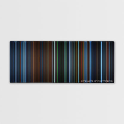 Hellboy color palette canvas print: thousands of thin vertical stripes of color