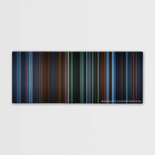 Hellboy color palette canvas print: thousands of thin vertical stripes of color