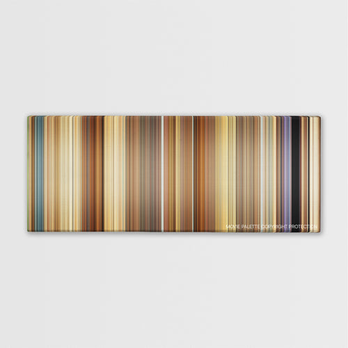 Meet the Spartans color palette canvas print: thousands of thin vertical stripes of color