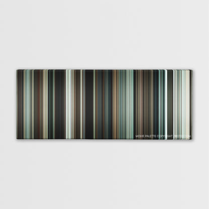 Repo Men color palette canvas print: thousands of thin vertical stripes of color