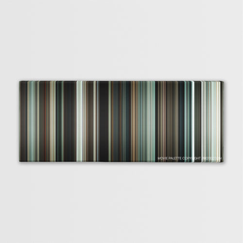 Repo Men color palette canvas print: thousands of thin vertical stripes of color
