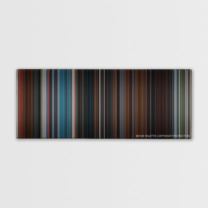 The Interview color palette canvas print: thousands of thin vertical stripes of color