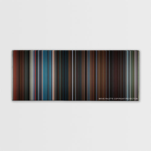 The Interview color palette canvas print: thousands of thin vertical stripes of color