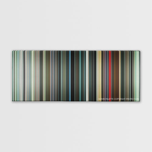 Midnight Cowboy color palette canvas print: thousands of thin vertical stripes of color