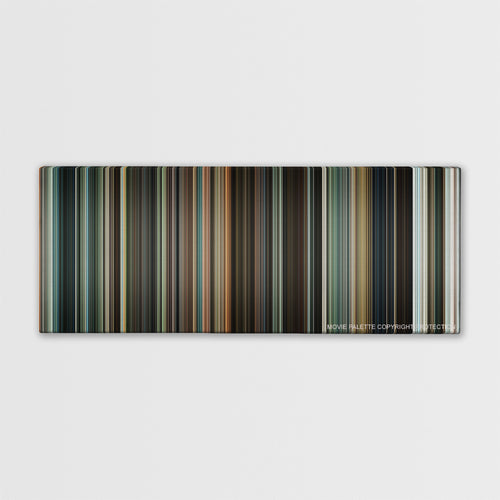 Jumper color palette canvas print: thousands of thin vertical stripes of color