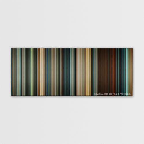 Seven Pounds color palette canvas print: thousands of thin vertical stripes of color