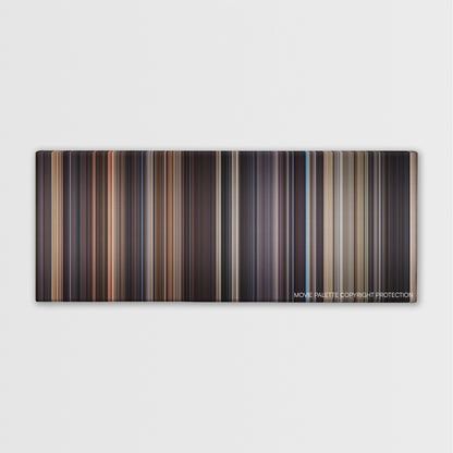 Frequency color palette canvas print: thousands of thin vertical stripes of color