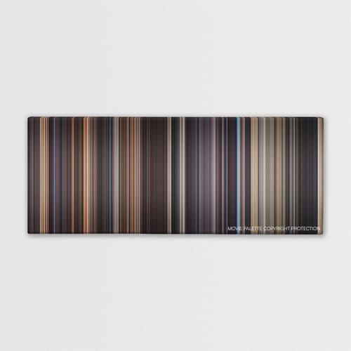 Frequency color palette canvas print: thousands of thin vertical stripes of color