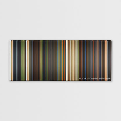 The Forbidden Kingdom color palette canvas print: thousands of thin vertical stripes of color