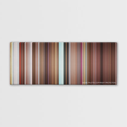 Dinner for Schmucks color palette canvas print: thousands of thin vertical stripes of color