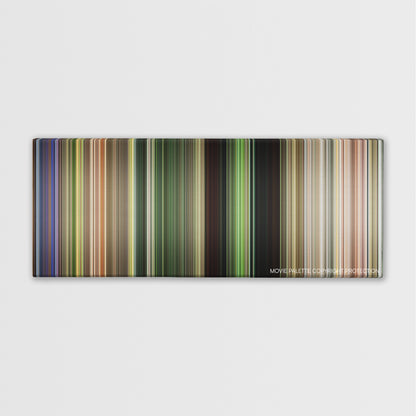 The Rundown color palette canvas print: thousands of thin vertical stripes of color