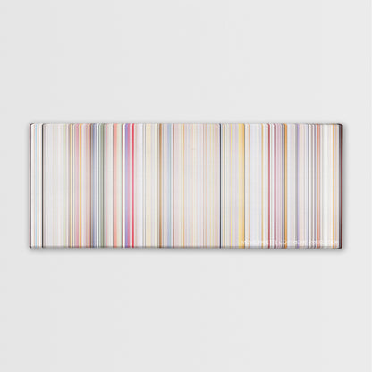 Super Size Me color palette canvas print: thousands of thin vertical stripes of color